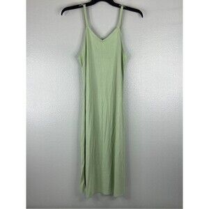 Double Zero Women Small Slip Dress Green Lightweight Maxi NWT
